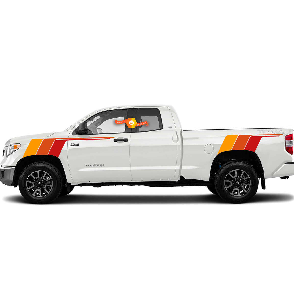 Kit des Toyota Tundra TRD Racing Ivan Stewart Retro-Vintage-Streifen-Kit Sport 4x4 Off Road PRO Aufkleber
