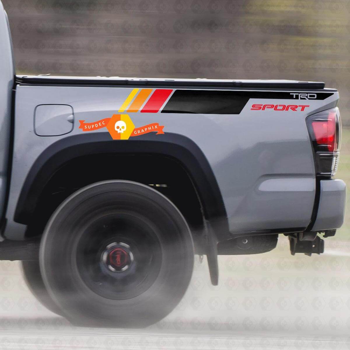 TRD Sport Vintage Streifen Seitlicher Vinyl-Aufkleber für Toyota Tacoma 2005-2020