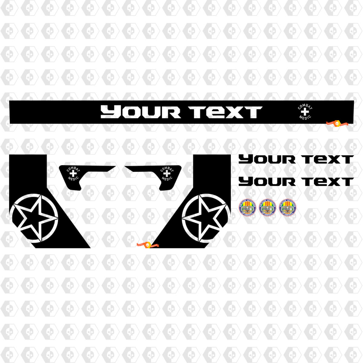 Jeep Gladiator Combat Medic Kit benutzerdefinierte Vinyl-Grafik-Aufkleber
