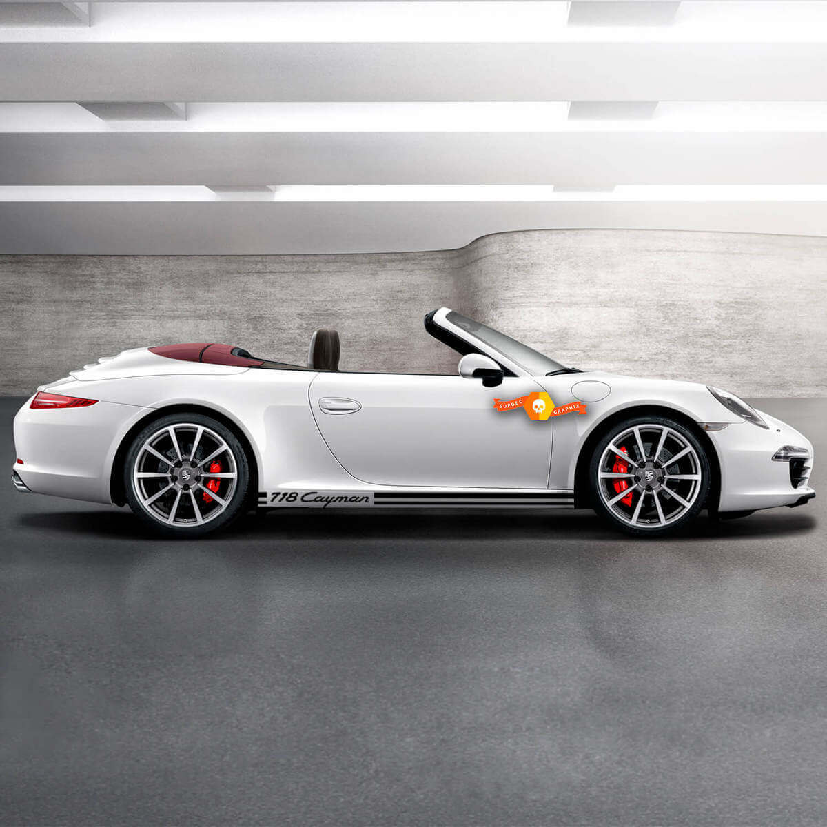 Cayman Schriftzug Seitenschweller Streifen Aufkleber Sticker Für Porsche 718 Cayman