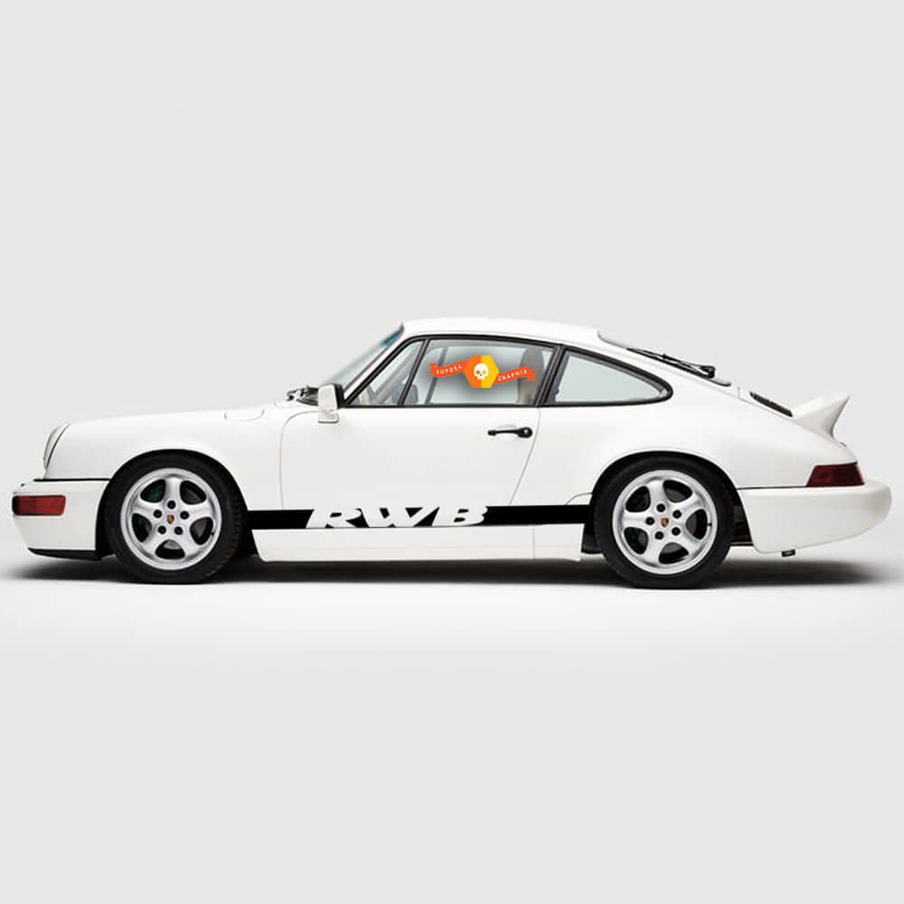 Porsche 911 Rauh Welt RWB Seitenstreifen Kit Aufkleber Aufkleber