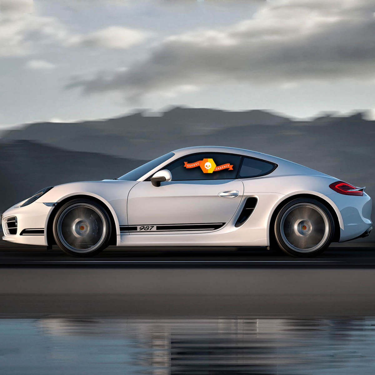 Porsche Kit Aufkleber Cayman Boxster 987 Endurance Racing Edition Seitenstreifen Kit Aufkleber Aufkleber
