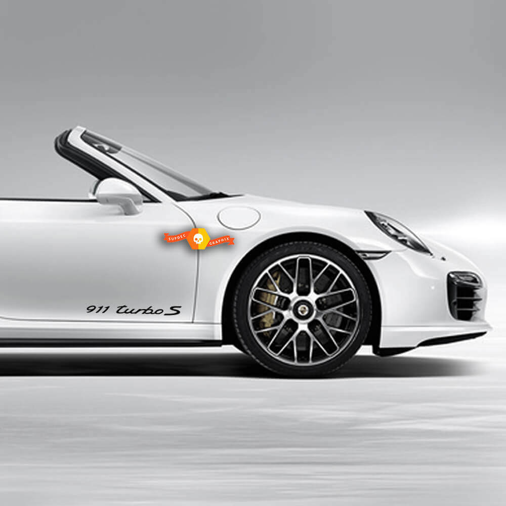 911 Turbo S Schriftzug Seitenaufkleber-Set für Porsche 911
