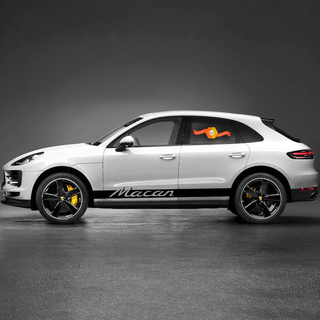Racing Schwellerstreifen Vinyl-Aufkleber-Set für Porsche Macan