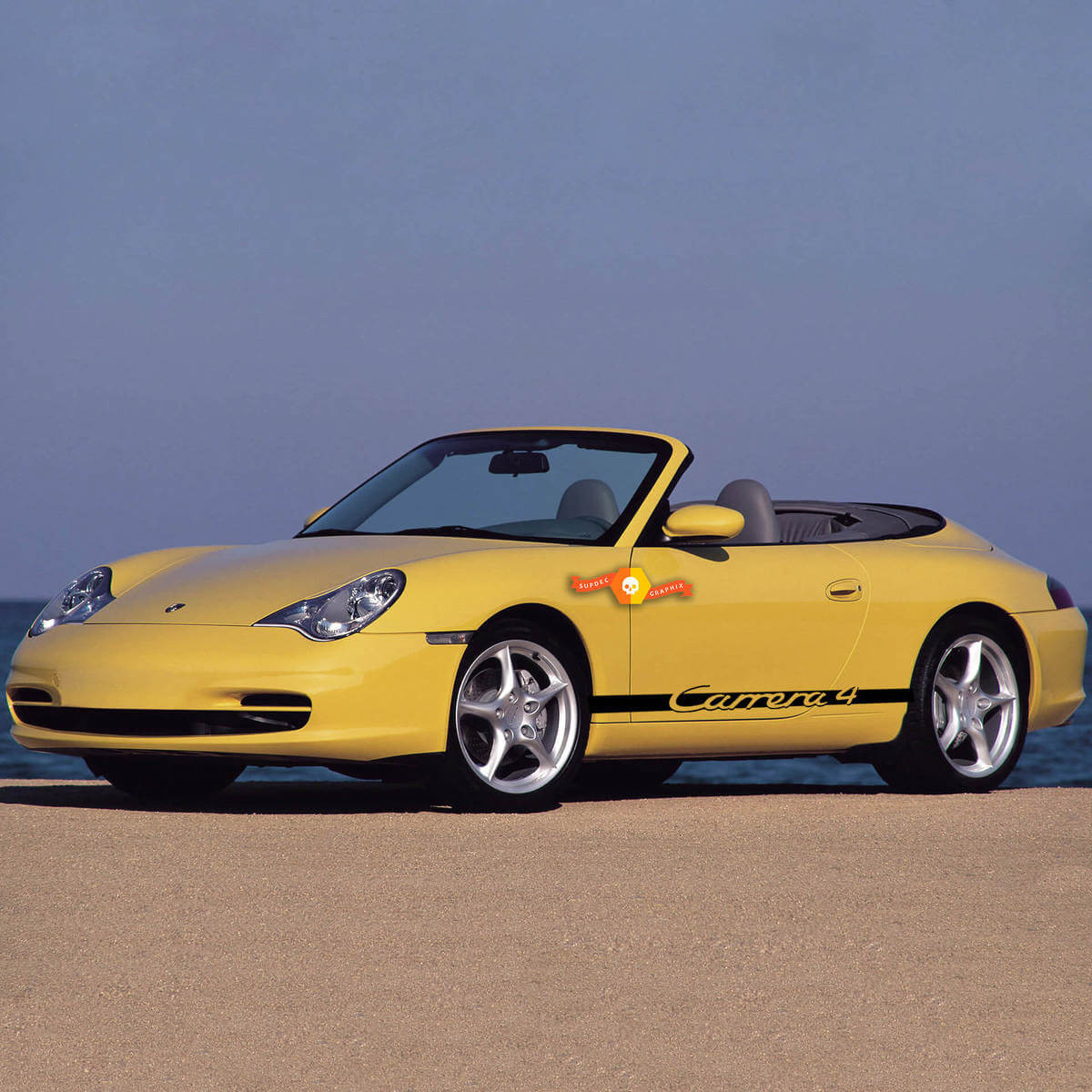 Porsche Carrera 4 Rocker Panel Racing Seitenstreifen Aufkleber Aufkleber
