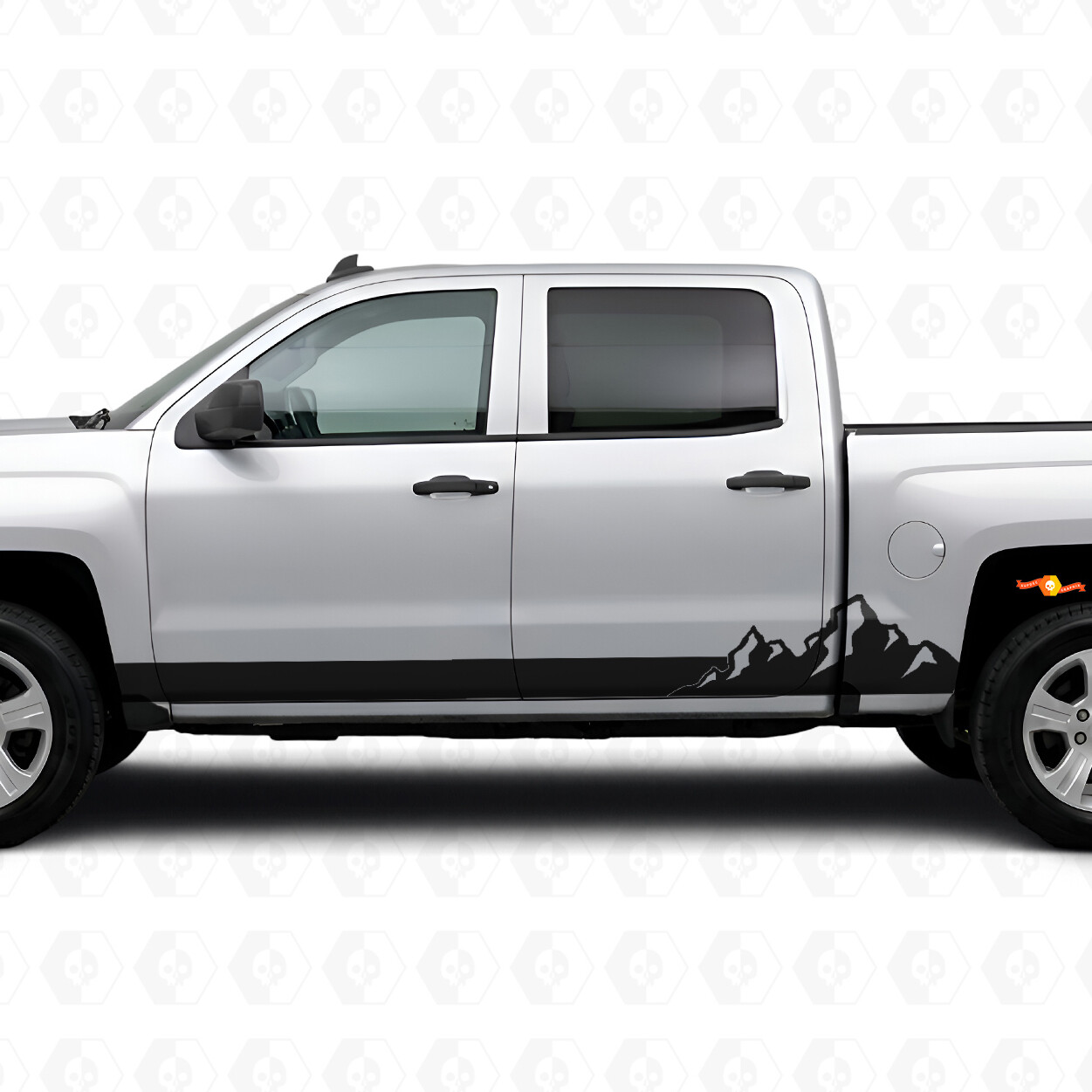 Mountain Range Tür- & Schweller-Vinylstreifen für Chevrolet Silverado 1500 K2XX 2014-2019