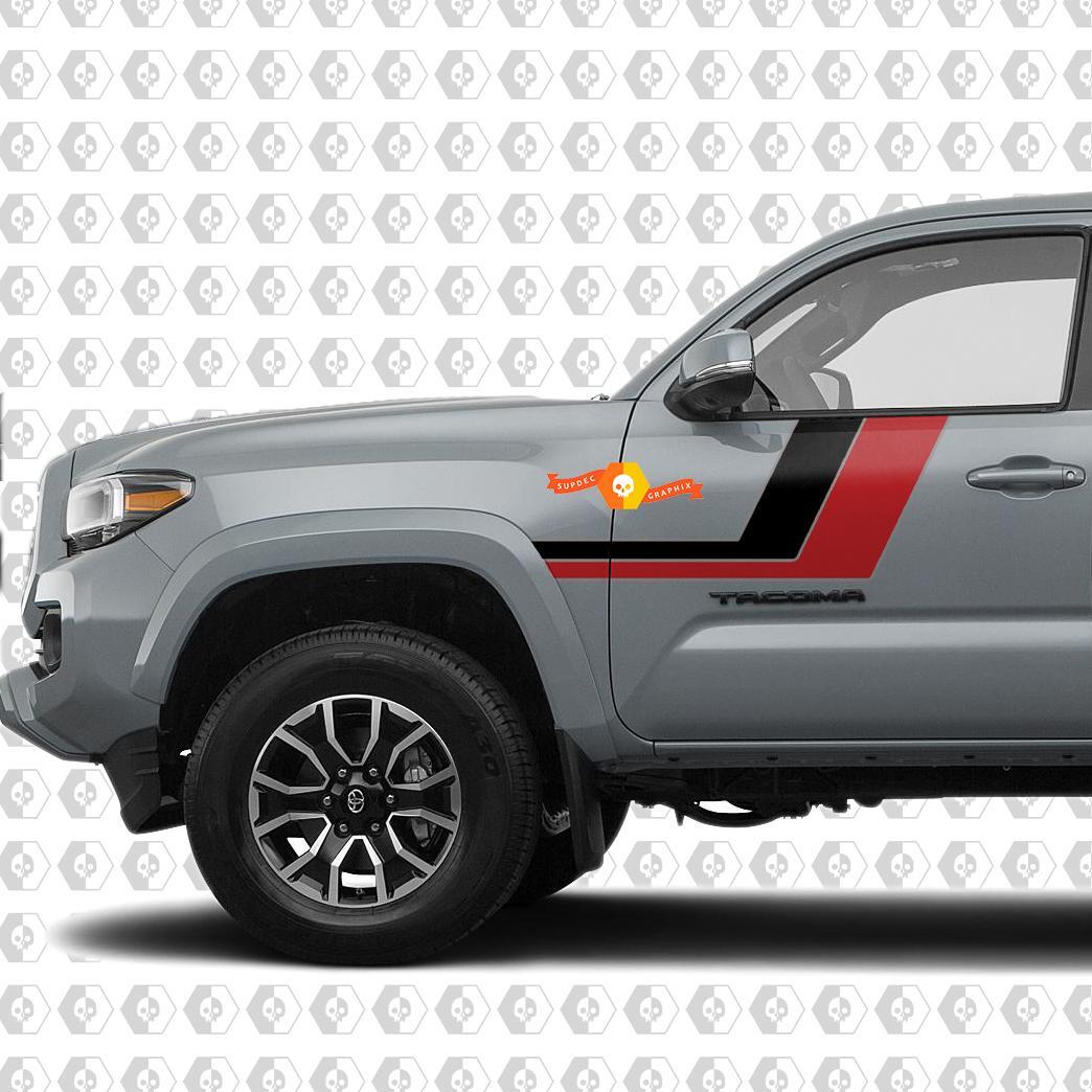 Duales geschwungenes Streifen-Seiten-Vinylaufkleber für Toyota Tacoma 2016-2020