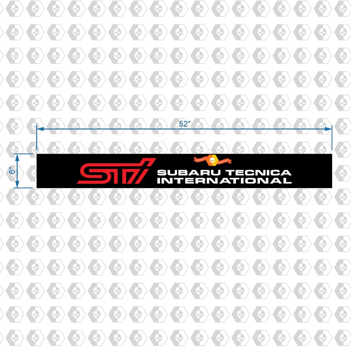 STI Subaru Tecnica International Windschutzscheibe Banner Aufkleber Aufkleber