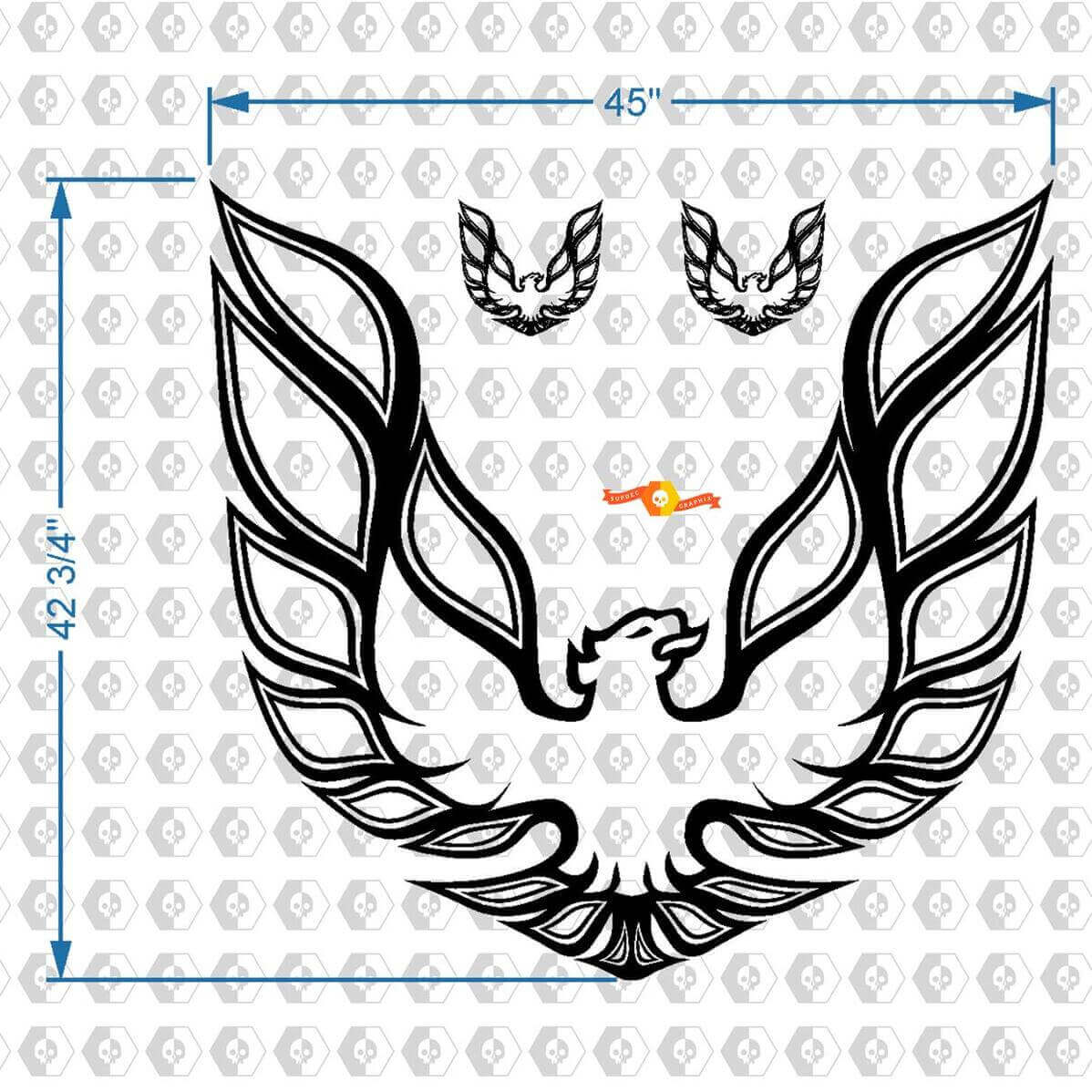 Firebird-Logo-Motorhaubenaufkleber für Pontiac Firebird Trans Am