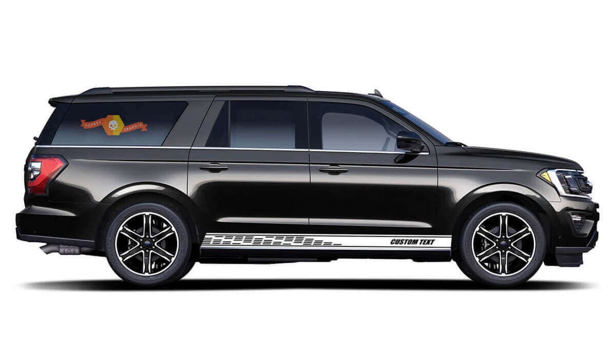 Benutzerdefinierte perforierte Seitenstreifen- Vinylaufkleber für Musclecar Expedition