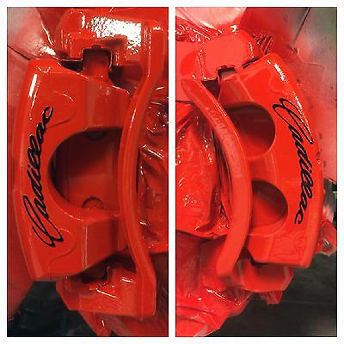 6 x Cadillac Curved Aufkleber Logo Bremssattel Vinyl Aufkleber Aufkleber 09–15 (jede Farbe)
