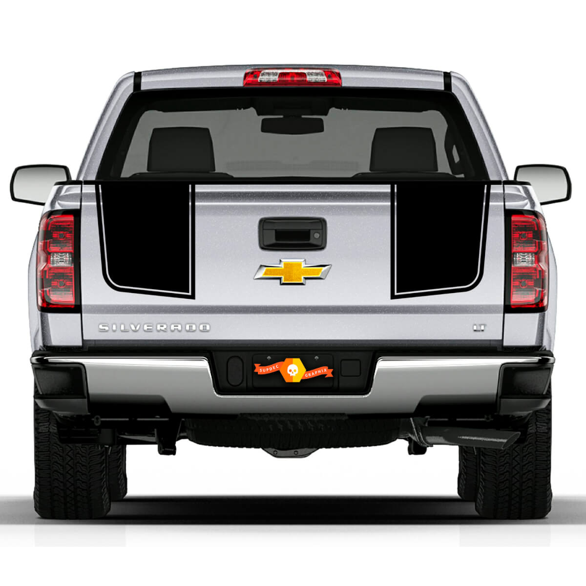 Z71 2007- 2013 Chevy Silverado Heckklappenstreifen-Aufkleber, Aufkleber, Rallye-2-Styles, 2500
