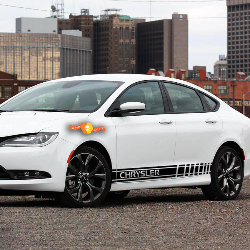 2X mehrfarbige Grafik-Auto-Vinyl-Aufkleber für Chrysler 200 300
