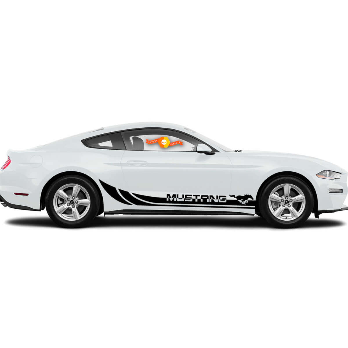 Pony Rocker Seitlicher Streifen Vinyl-Aufkleber-Kit für Musclecar Musclecarmodel