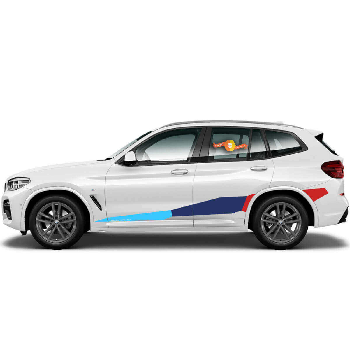 BMW M Performance Seitenstreifen Vinyl-Aufkleber Set für BMW X5 X6 G05 G06 F95 F96