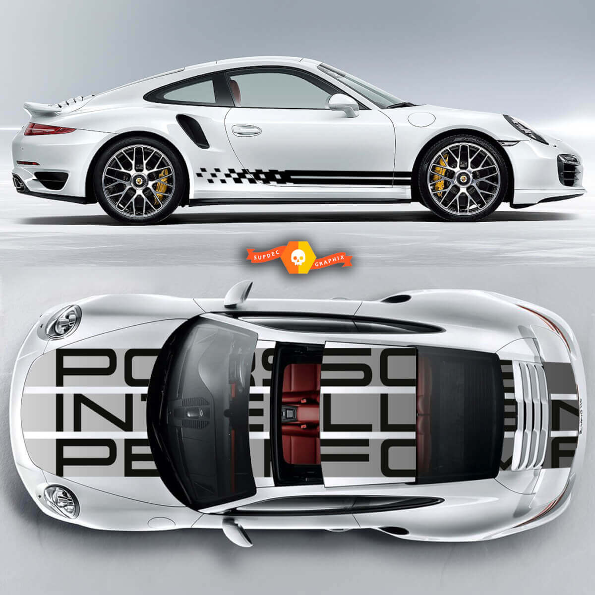 Endurance Racing Streifen Vinyl-Aufkleber-Set für Porsche 911 Carrera