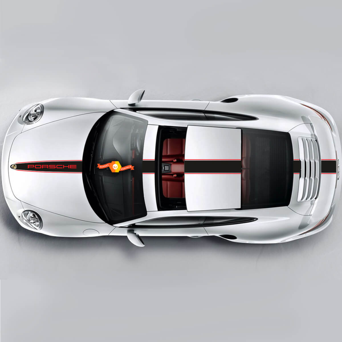 Porsche Racing Stripes Zweifarbige Racing Edition Stripes oder jeder Porsche #2
