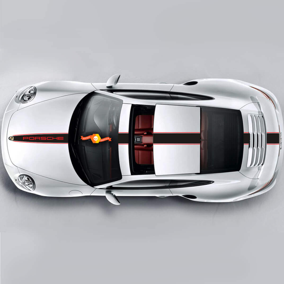 Porsche Racing Stripes Zweifarbige Racing Edition-Streifen oder jeder Porsche #2
