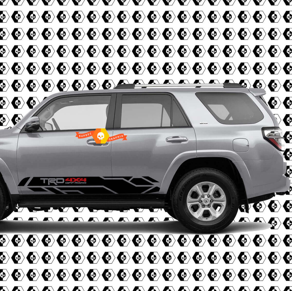TRD Style 4x4 Offroad Rocker Panel Side Stripes Vinyl Aufkleber Decal Kit für 4Runner
