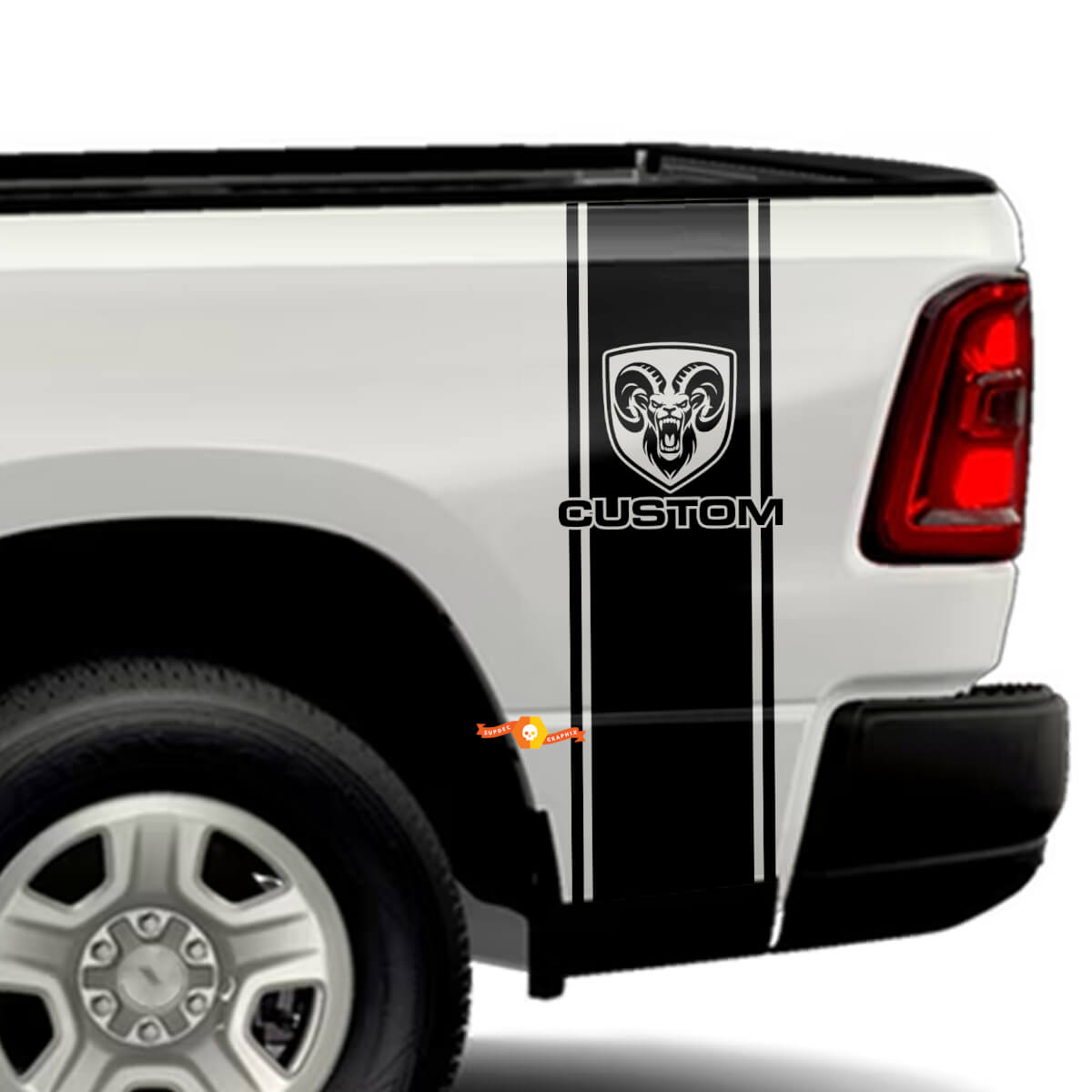 Wütendes RAM Seitenbett-Streifen-Kit Vinyl-Aufkleber für Dodge Ram Truck