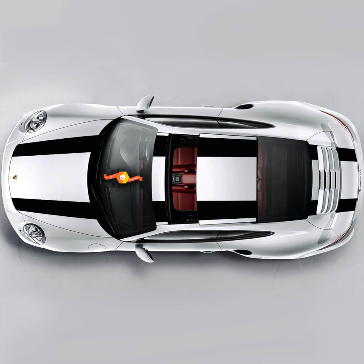 Porsche Racing Seitenstreifen für Carrera oder jedes Porsche Full Kit
