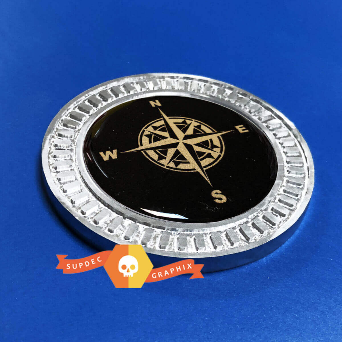 Compass 3D gewölbtes Aluminium Seitenschild für Jeep Wrangler JL JK YJ TJ