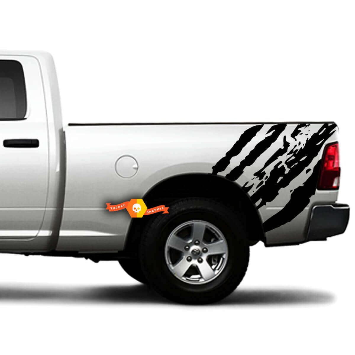 Splash Abgenutzte Streifen Heckseiten Vinylaufkleber für GMC Toyota Dodge Nissan Trucks