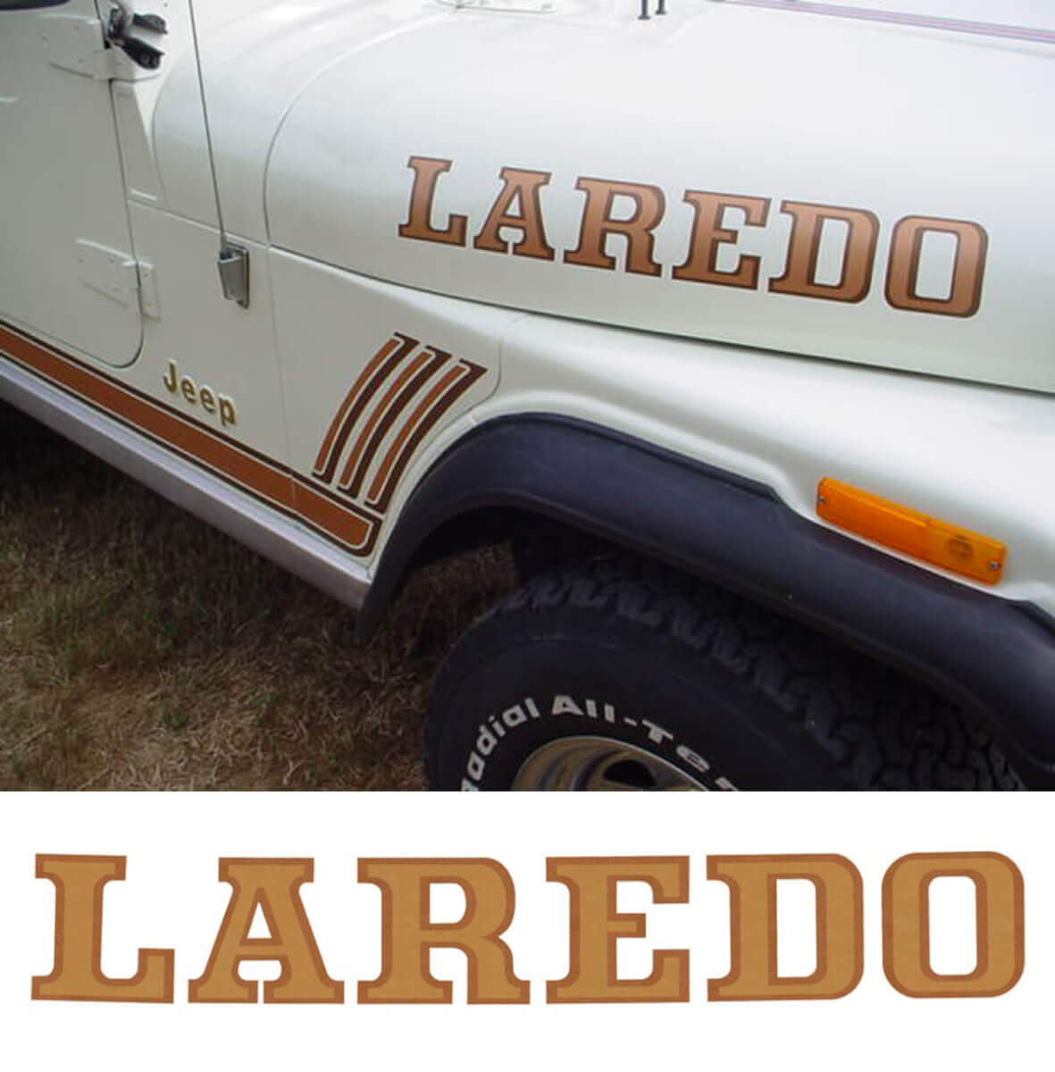 Laredo Motorhauben-Seitlicher Vinyl-Aufklebersatz für Jeep Wrangler Rubicon