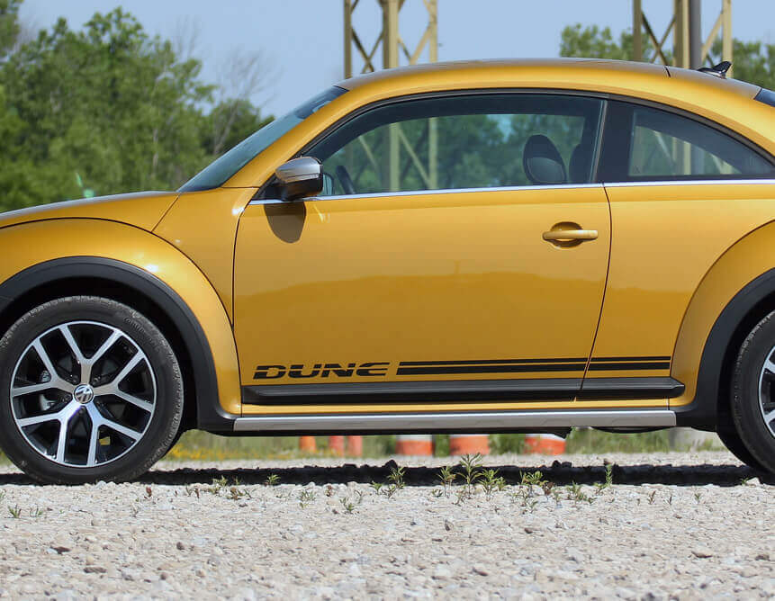 Dünen-Style Seitenstreifen Vinyl-Aufkleber Set für Volkswagen Käfer