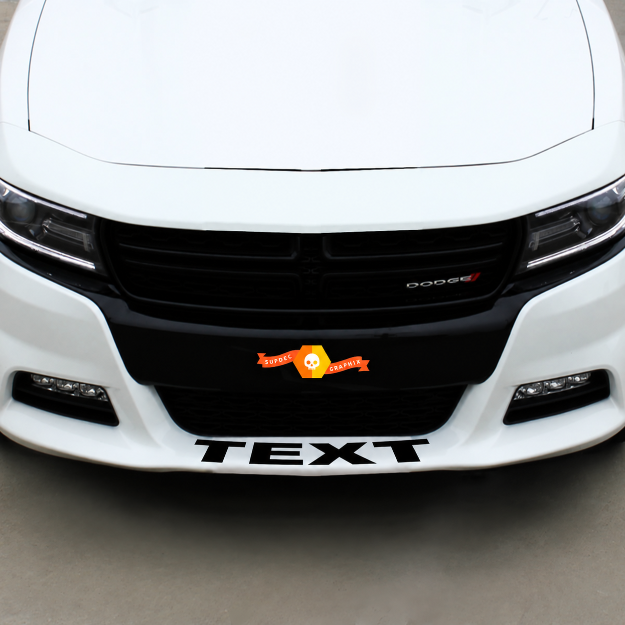 Individuelle Schriftzug Frontspoiler-Aufkleber Grafik für Dodge 9758
