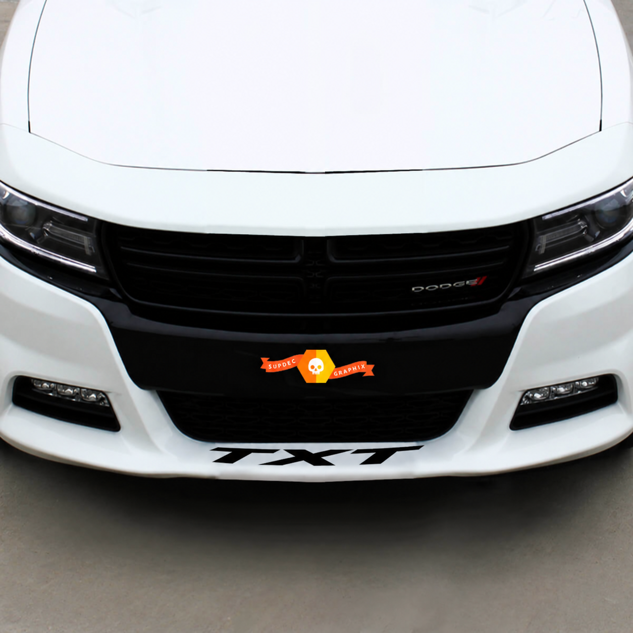 TXT Frontspoiler Schriftzug Universeller Vinylaufkleber für Dodge Charger