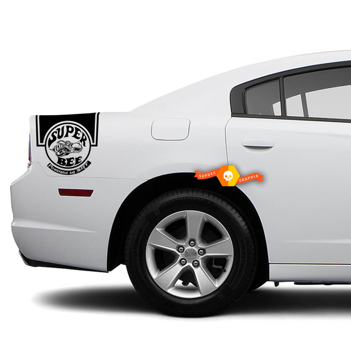 Dodge Charger Rückseite Band Aufkleber Aufkleber Super Bee SRT Grafik passend für Modelle 2011-2014
