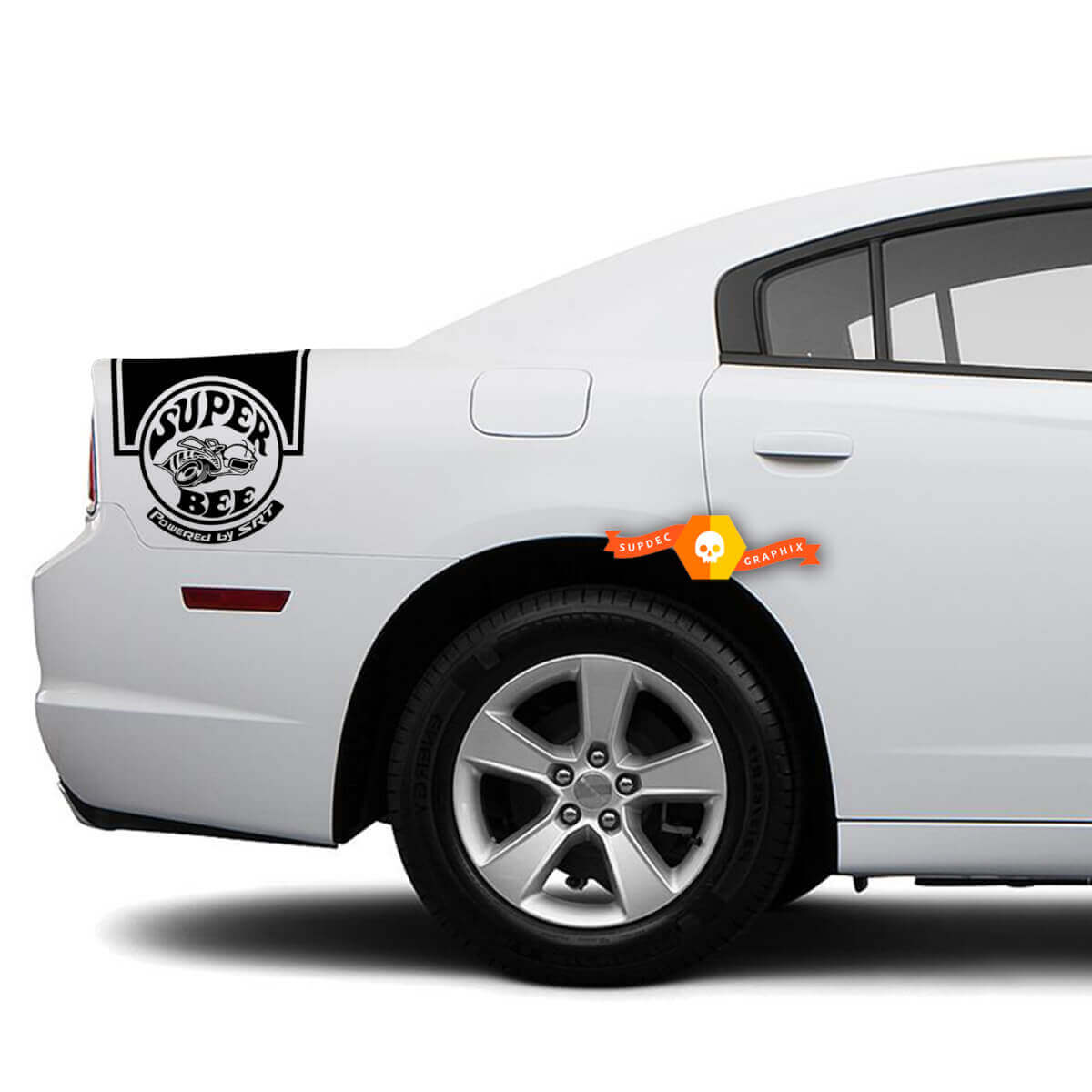 Super Bee Vinyl-Aufkleber-Kit für hintere Seitenstreifen für Dodge Charger 2011-2014