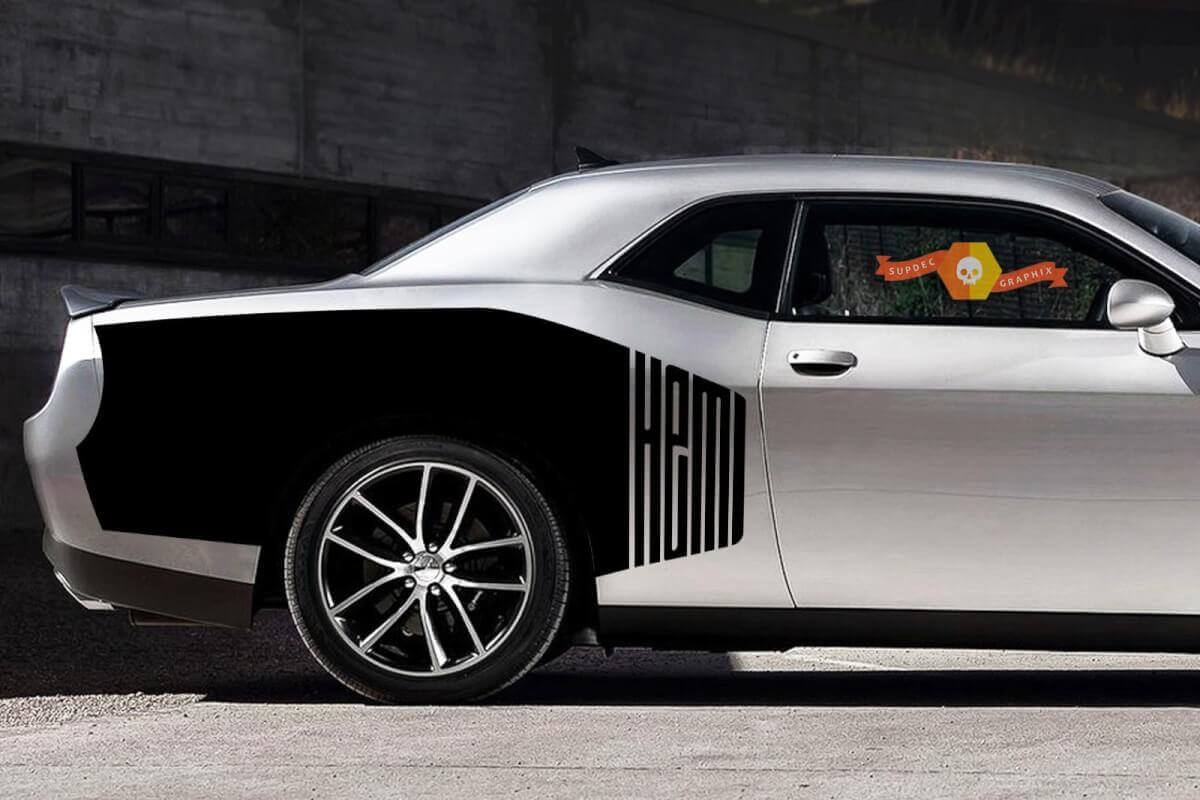 Billboard Hemi Style Seiten-Vinyl-Aufkleber-Set für Dodge Challenger 2009-2015