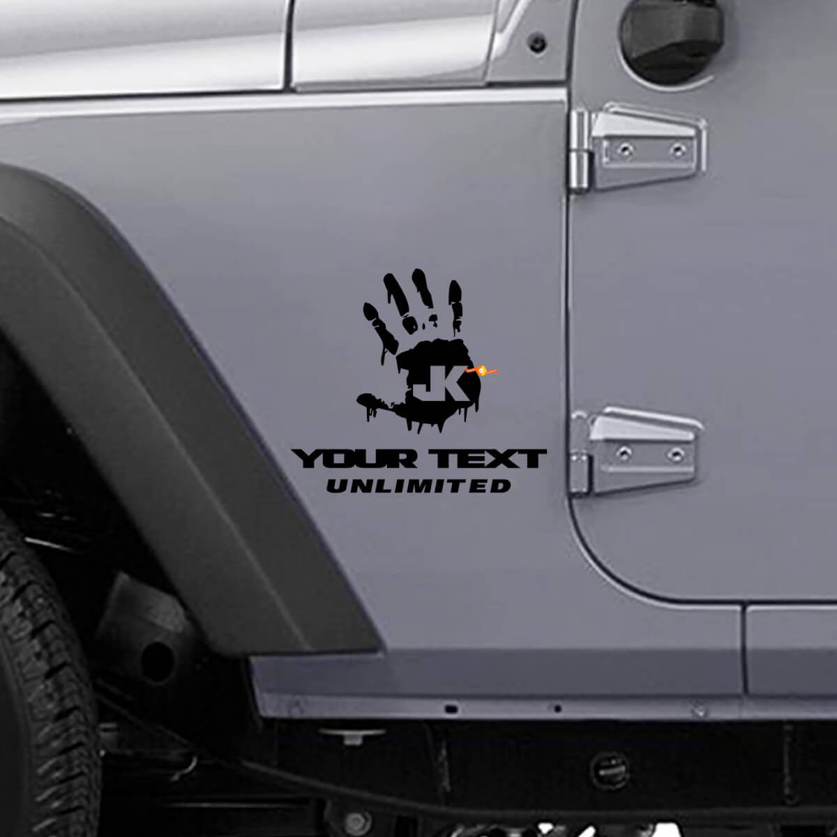 Individuelles Zombie-Hand-Seiten-Vinyl-Aufkleberset für Jeep Wrangler