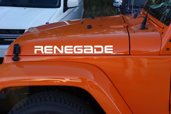 2 Renegade Jeep Wrangler Rubicon YK JK XJ Vinyl Aufkleberabziehbilder