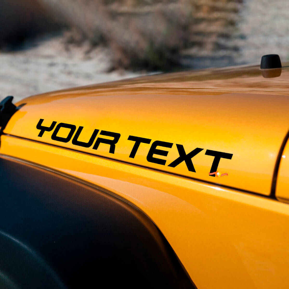 Maßgeschneidertes Vinyl-Aufkleberset für Motorhauben-Schriftzug für Jeep Wrangler Rubicon