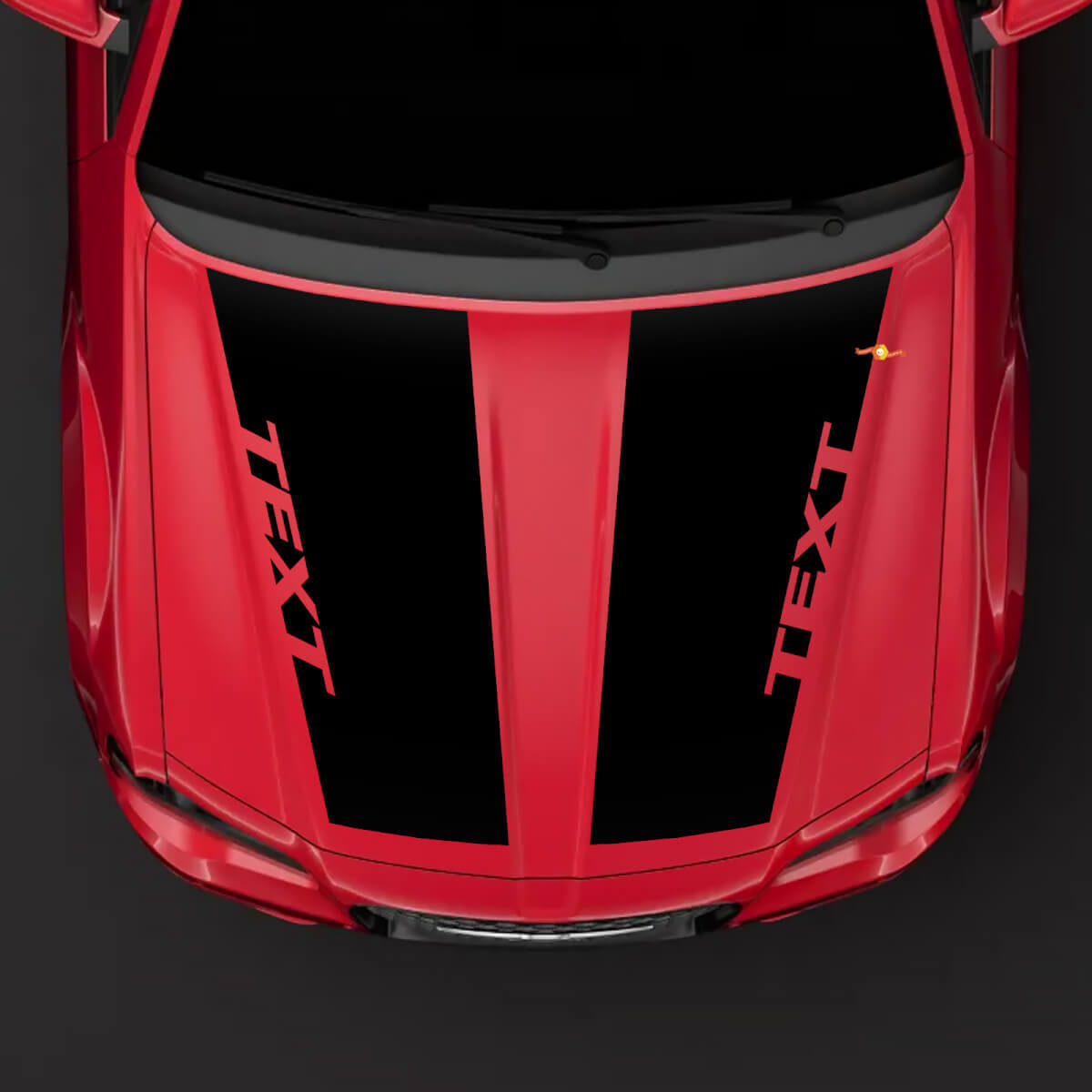 Doppelter Vinyl-Aufkleber mit individuellen Motorhaubenstreifen für Chrysler 300C 2014