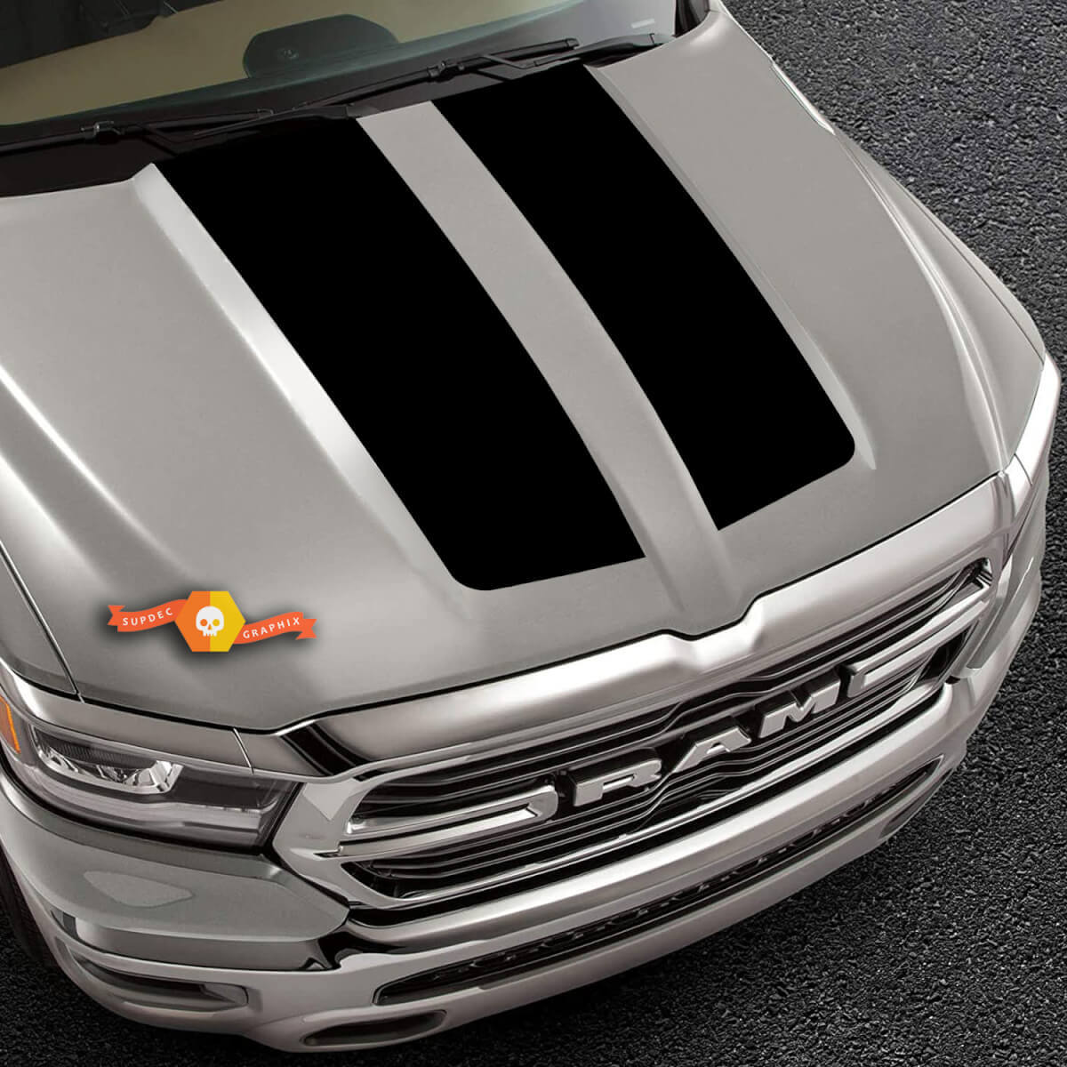 LKW-Vinyl-Aufkleber 2019-2020 Ram Hood Black Out Design Pickup Fahrzeug-Vinyl-Grafik-Aufkleber
