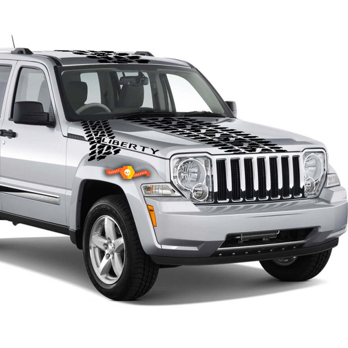 Reifenprofil Motorhaube Dach Kofferraum Auto Vinyl Grafik Aufkleber Decals für Jeep Liberty.
