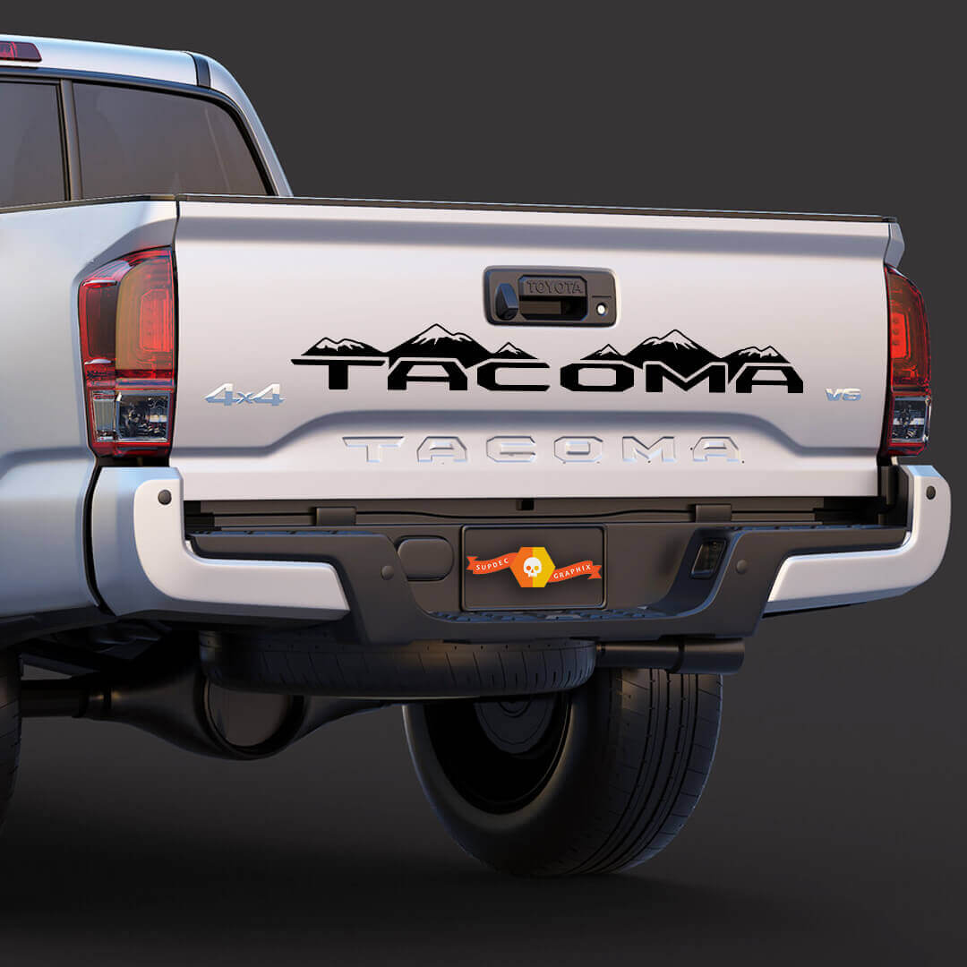 Markenbeschriftung Mountain Style Heckklappen-Vinylaufkleber für Toyota Tacoma