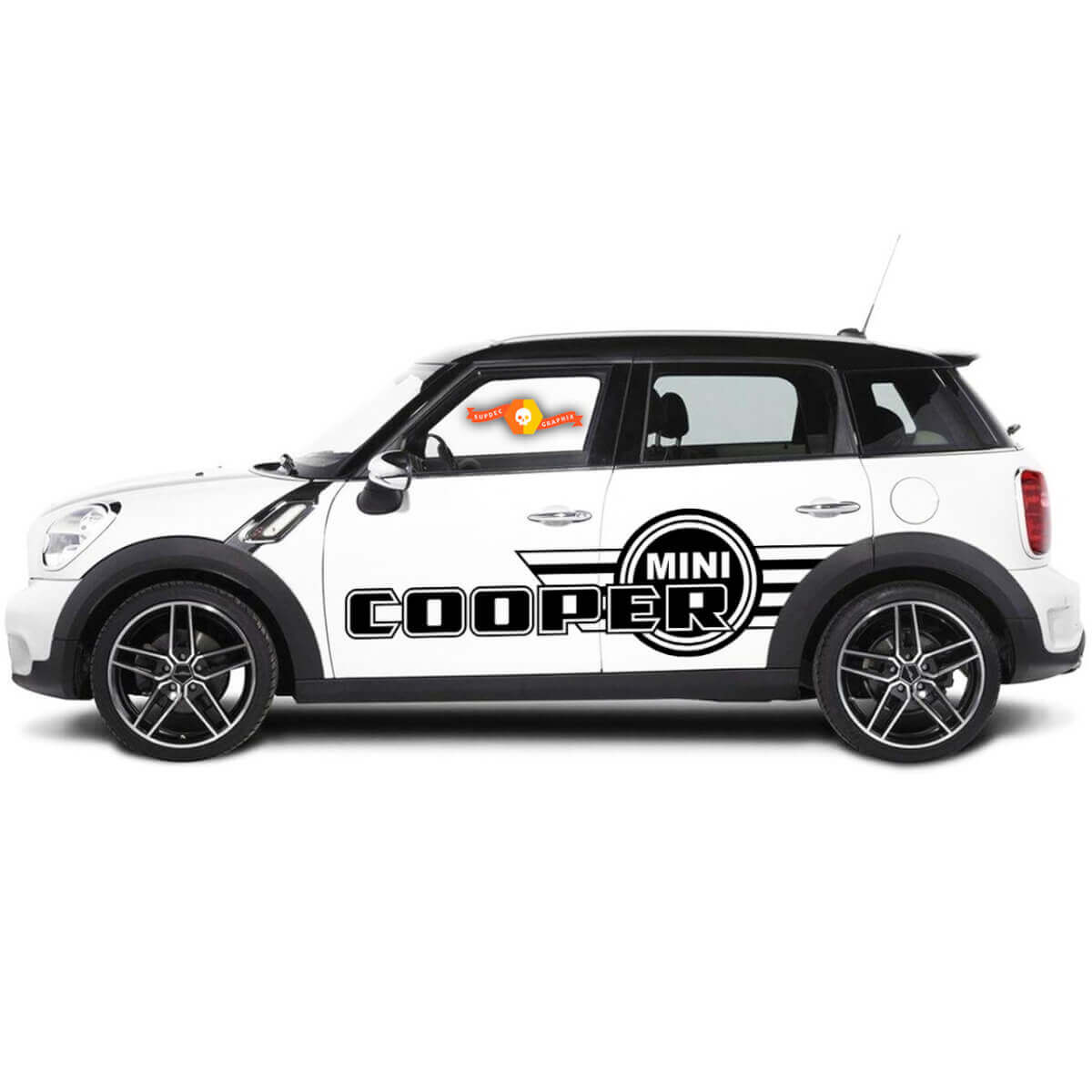 Seitenstreifen-Grafik-Aufkleber für Mini Cooper Countryman 2000 bis 2019
