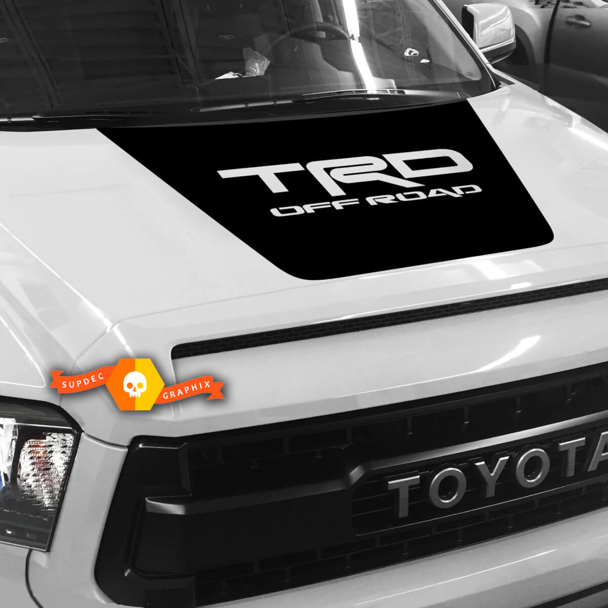 Motorhaubenaufkleber Blackout für einen TRD OFF ROAD 2014 - 2019 Toyota Tundra
