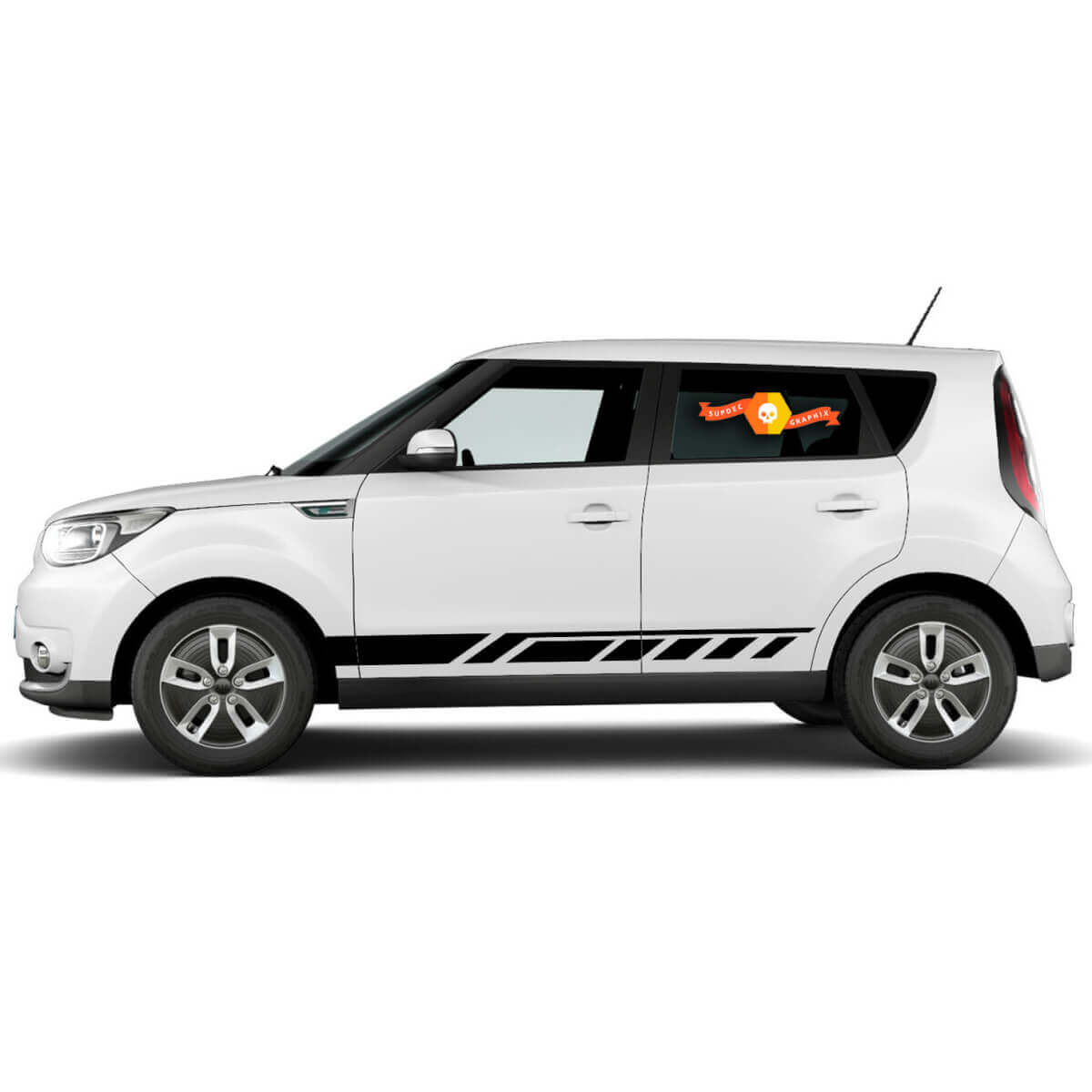 Auto-Aufkleber Grafik-Aufkleber Rocker Panel Stripes Side Kit für Kia Soul
