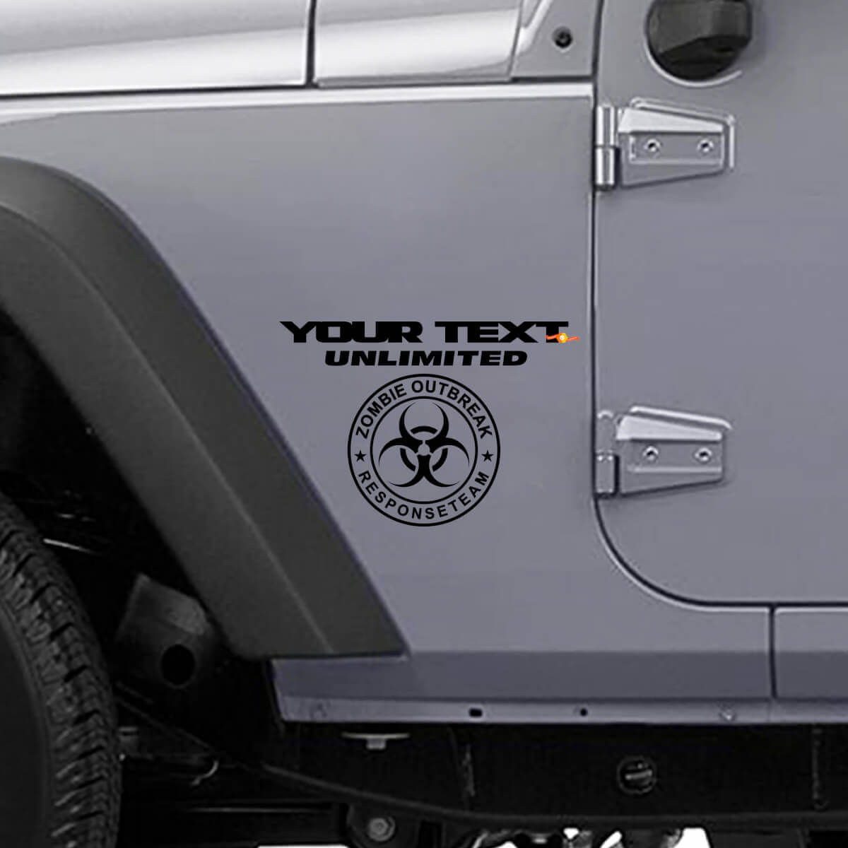 Individuelle Aufkleber für das Zombie-Ausbruch-Reaktionsteam für Jeep Wrangler Unlimited