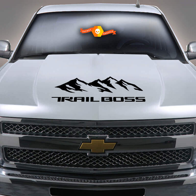 2019 2020 Chevy Silverado 1500 Mountain TRAIL BOSS Kapuzenaufkleber Akzentaufkleber
