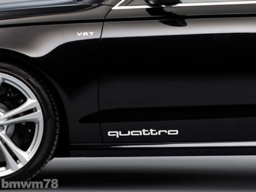 2 Audi Quattro Side Trunk Aufkleber A4 A5 A6 A8 S4 S5 Q5 Q7