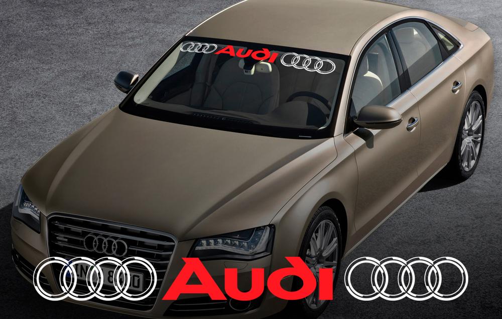 Audi Windschutzscheibe Fenster Vorderaufkleber #3 Aufkleber für A4 A5 A6 A8 S4 S5 S8 Q5 Q7 TT RS 4 RS8