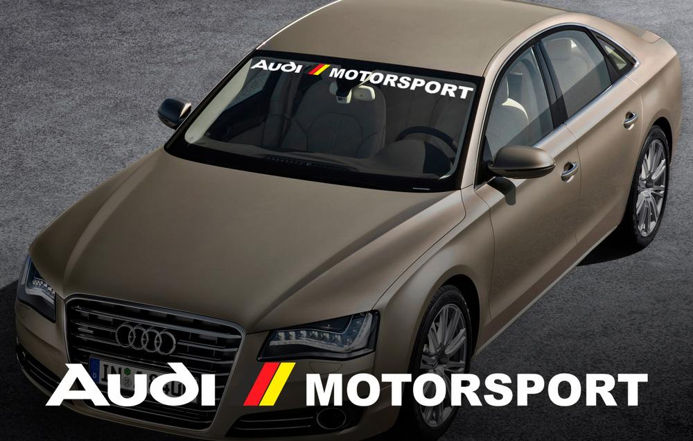 Audi Motorsport Windschutzscheibe Fenster Vorderaufkleber Aufkleber für A4 A5 A6 A8 S4 S5 S8 Q5 Q7 TT RS 4 RS8