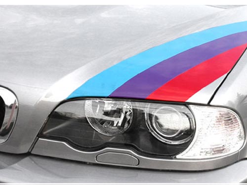 Dreifarbiger Motorhaubenaufkleber BMW Motorsport M3 M5 M6 X5 E30 E36